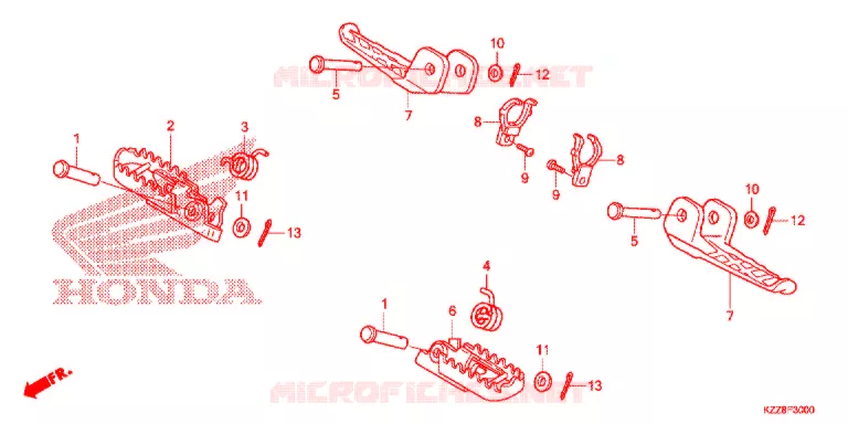 REPOSE PIED Honda MOTO 250 CRF 2015  CRF250LF_TH