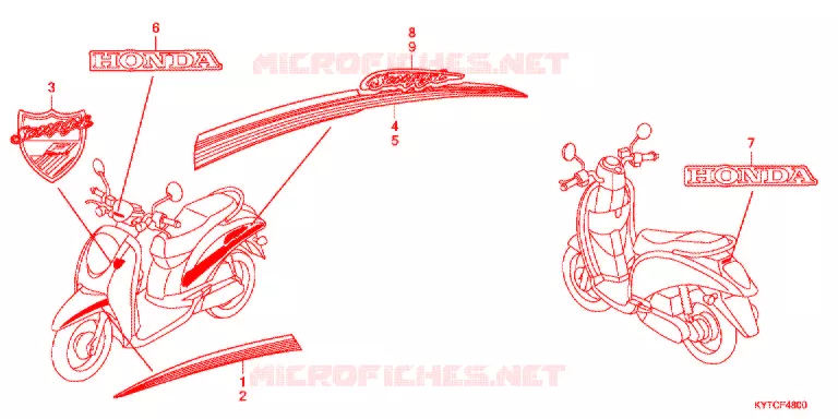 AUTOCOLLANTS (ACD110CSFB) Honda SCOOTER 110 SCOOPY 2011  ACD110CSFB