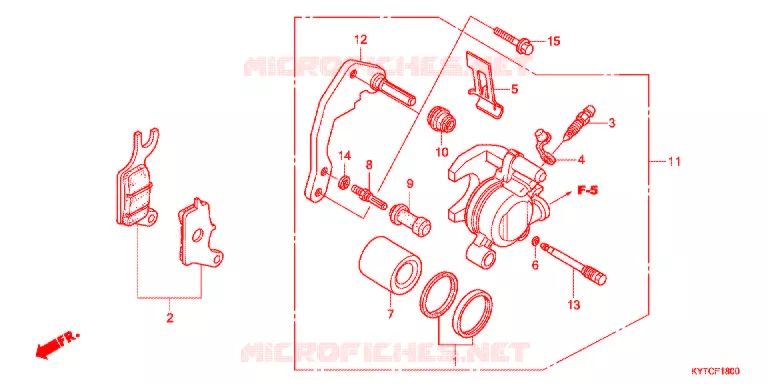 ETRIER DE FREIN AVANT Honda SCOOTER 110 SCOOPY 2012  ACD110CSFC