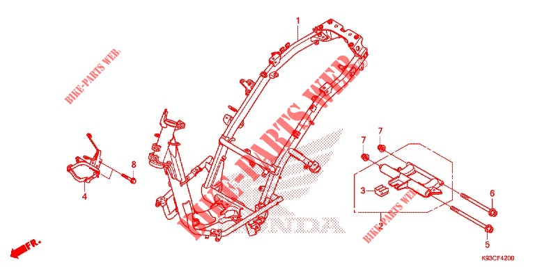 CADRE pour Honda SCOOPY 110 PRESTIGE 4CA de 2020