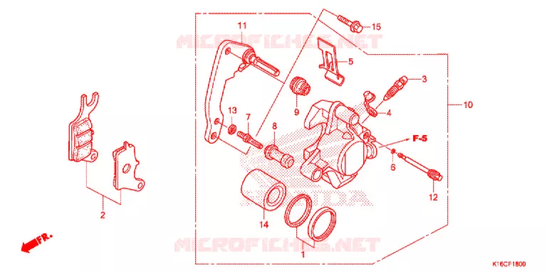 ETRIER DE FREIN AVANT Honda SCOOTER 110 SCOOPY 2014  ACF110CFE