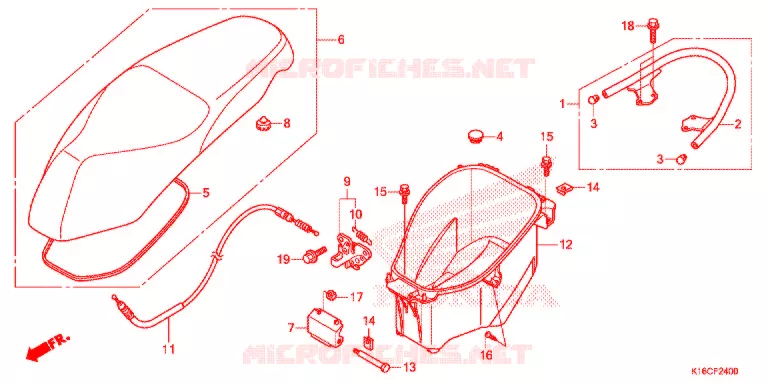 SELLE Honda SCOOTER 110 SCOOPY 2016  ACF110CSFG