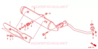 SILENCIEUX D'ECHAPPEMENT  pour Honda WAVE 110 I, Front brake drum, Kick start, Spoked wheels de 2011
