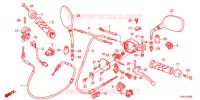 LEVIER DE GUIDON   CABLE   COMMODO (1) pour Honda CLICK 110 I de 2011