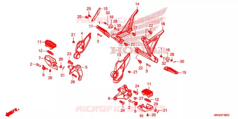 REPOSE PIED Honda MOTO 1100 AFRICA-TWIN 2020  CRF1100A2L