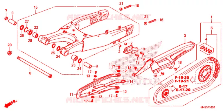 BRAS OSCILLANT Honda MOTO 1100 AFRICA-TWIN 2021  CRF1100AL