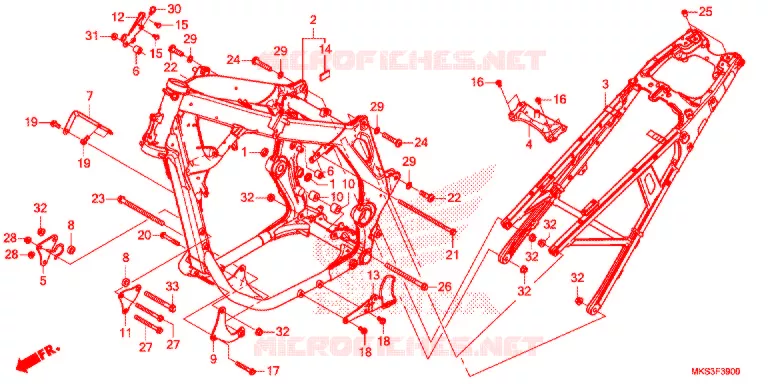 CADRE Honda MOTO 1100 AFRICA-TWIN 2021  CRF1100D2L