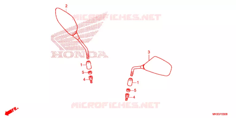RETROVISEUR Honda MOTO 1100 AFRICA-TWIN 2020  CRF1100D2L