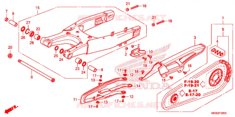 BRAS OSCILLANT Honda MOTO 1100 AFRICA-TWIN 2021  CRF1100D2L