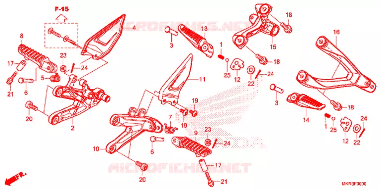 REPOSE PIED Honda MOTO 1000 CBR 2020  CBR1000STL