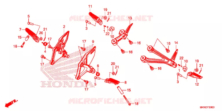 REPOSE PIED Honda MOTO 650 CBR 2020  CBR650RAL