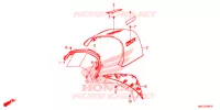 CAPOT CENTRAL ARRIERE pour Honda GL 1800 GOLD WING de 2020