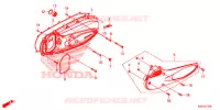 COUVERCLE GAUCHE pour Honda SH 150 ABS D 4ED de 2020
