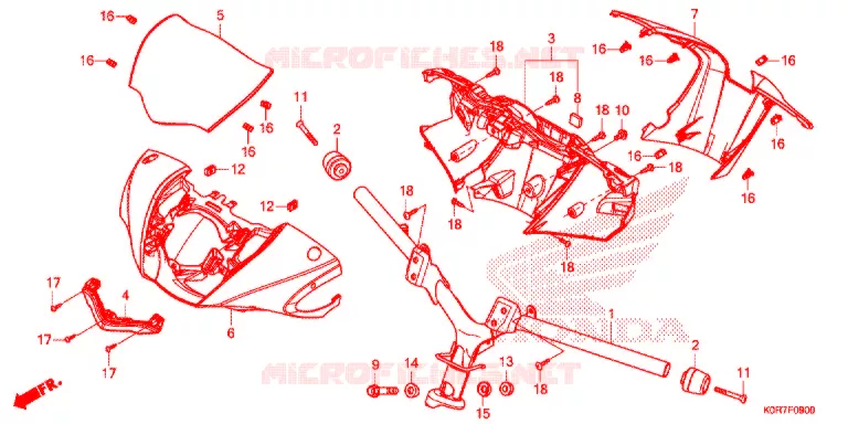 GUIDON - CARENAGE Honda SCOOTER 150 SH 2020  SH150ADL