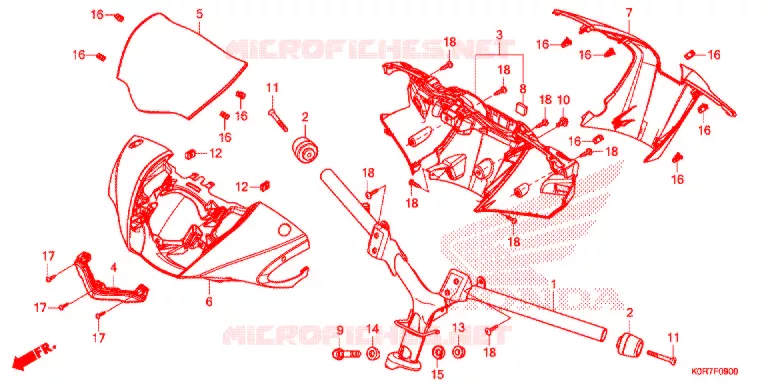 GUIDON - CARENAGE Honda SCOOTER 125 SH 2021  SH125ADL