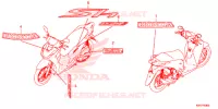 AUTOCOLLANTS pour Honda SH 125 ABS D 5ED de 2021