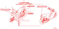 AUTOCOLLANTS pour Honda SH 125 ABS D ED de 2021