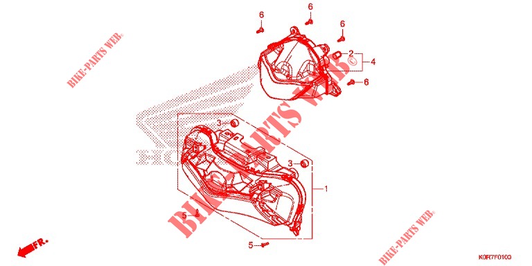 PHARE pour Honda SH 125 ABS D ED de 2020