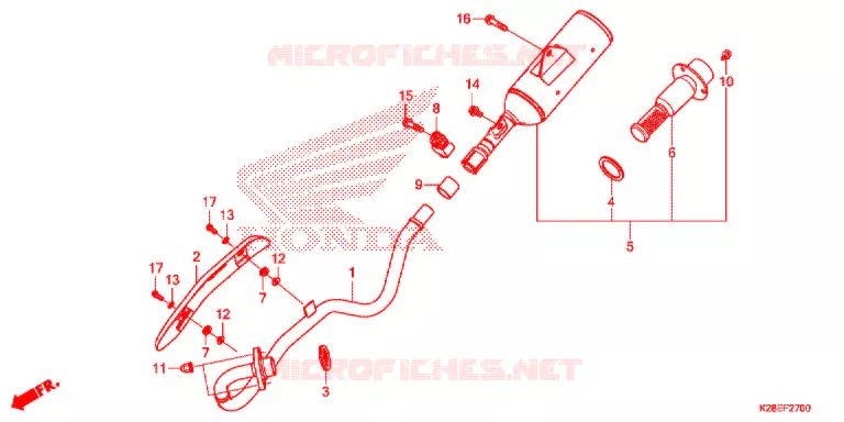 SILENCIEUX D'ECHAPPEMENT Honda MOTO 125 CRF 2020  CRF125FBL