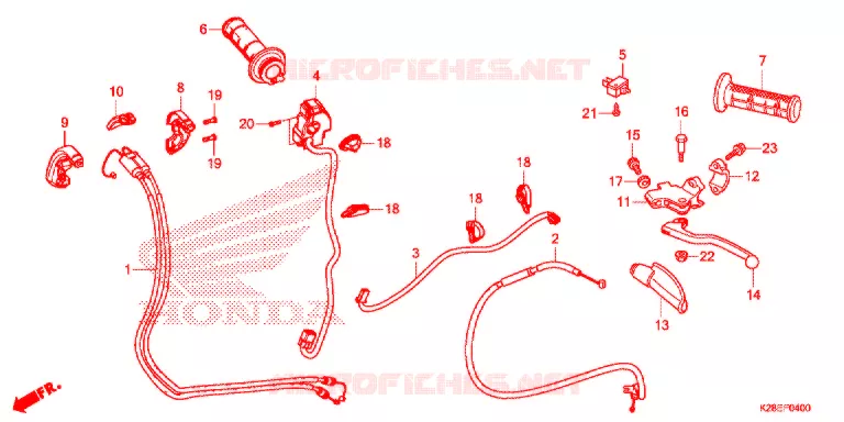 LEVIER DE GUIDON - CABLE - COMMODO Honda MOTO 125 CRF 2020  CRF125FL