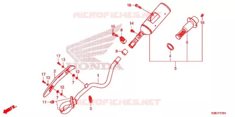 SILENCIEUX D'ECHAPPEMENT Honda MOTO 125 CRF 2020  CRF125FL