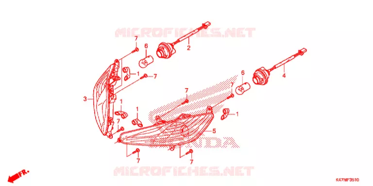 CLIGNOTANT AVANT Honda MOTO 125 DASH 2021  AFP125CSFL