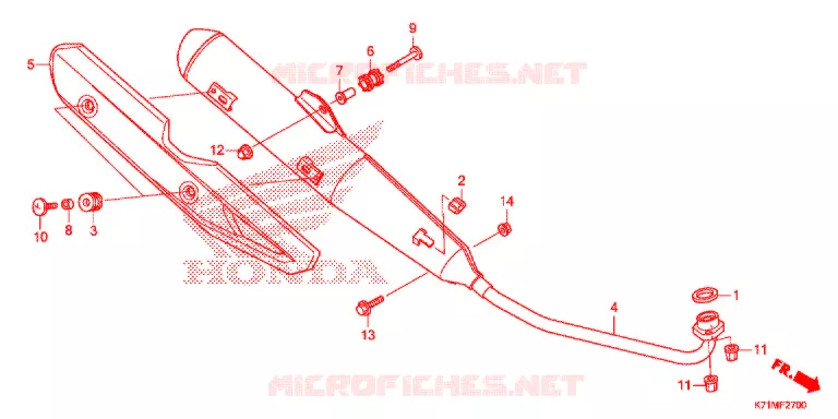 SILENCIEUX D'ECHAPPEMENT Honda MOTO 110 WAVE 2022  AFS110MCSL