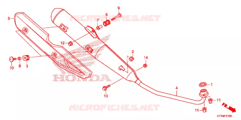 SILENCIEUX D'ECHAPPEMENT Honda MOTO 110 WAVE 2019  AFS110MDL