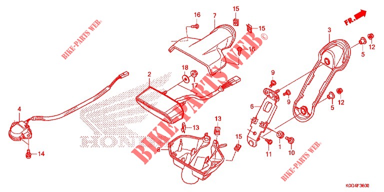 FEU ARRIERE   ECLAIRAGE DE PLAQUE pour Honda SUPER CUB 125 ABS de 2020