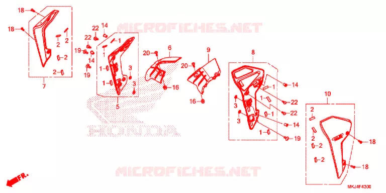 OUIES DE RADIATEUR Honda MOTO 1000 CB 2020  CB1000RAL