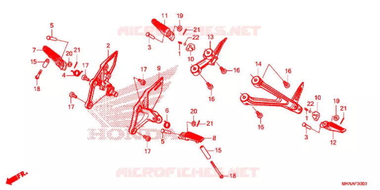 REPOSE PIED Honda MOTO 650 CB 2020  CB650RL