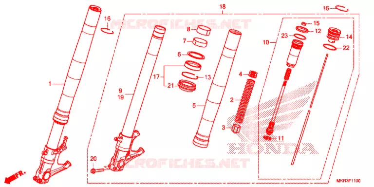 FOURCHE (CBR1000ST) Honda MOTO 1000 CBR 2021  CBR1000STM