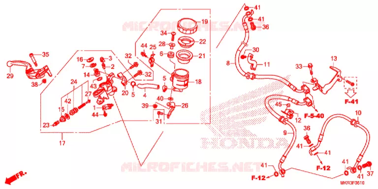 MAITRE CYLINDRE DE FREIN AVANT (CBR1000ST) Honda MOTO 1000 CBR 2021  CBR1000STM