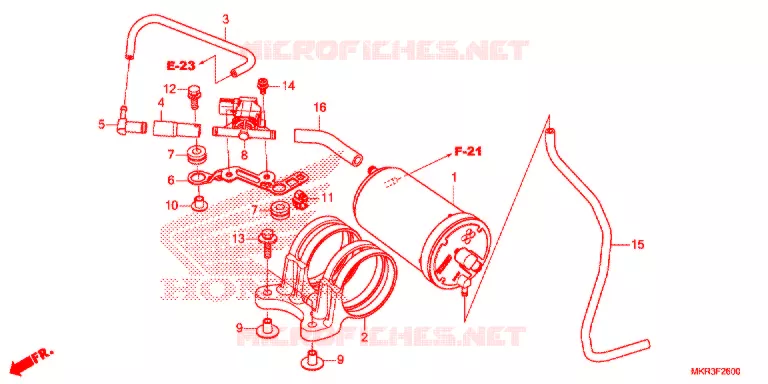 SYSTÈME DE RECYCLAGE DES GAZ Honda MOTO 1000 CBR 2021  CBR1000STM