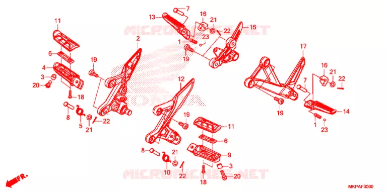 REPOSE PIED Honda MOTO 500 CBR 2020  CBR500RAL