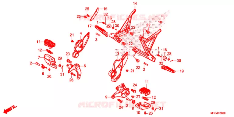 REPOSE PIED Honda MOTO 1100 AFRICA-TWIN 2020  CRF1100AL