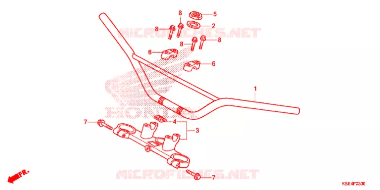 GUIDON - TE DE FOURCHE Honda MOTO 150 CRF 2009  CRF150RB9