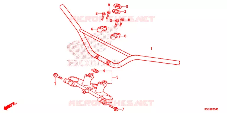 GUIDON - TE DE FOURCHE Honda MOTO 150 CRF 2020  CRF150RBL