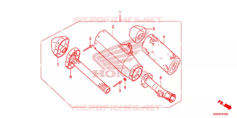 SILENCIEUX D'ECHAPPEMENT Honda MOTO 150 CRF 2020  CRF150RBL