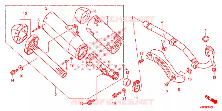 SILENCIEUX D'ECHAPPEMENT Honda MOTO 150 CRF 2020  CRF150RBL