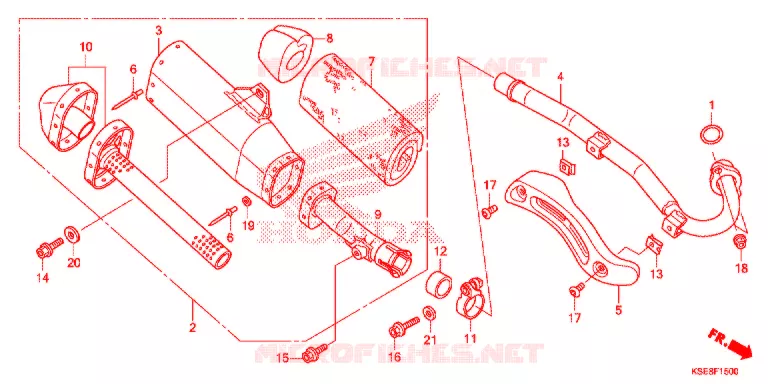 SILENCIEUX D'ECHAPPEMENT Honda MOTO 150 CRF 2020  CRF150RL