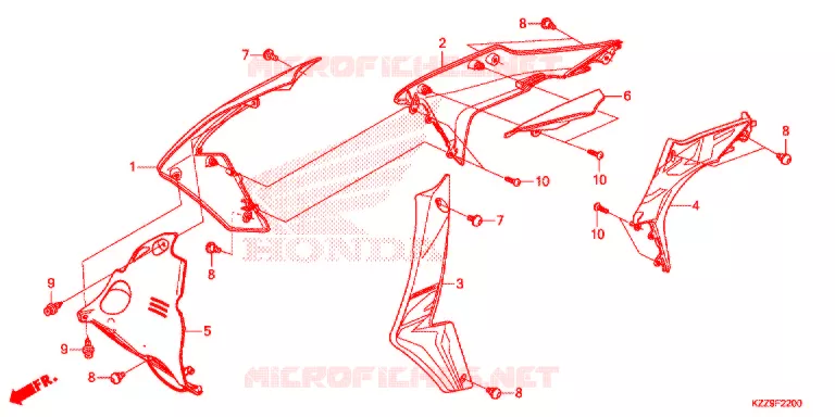 OUIES DE RADIATEUR (CRF250L/LA) Honda MOTO 250 CRF 2020  CRF250LL