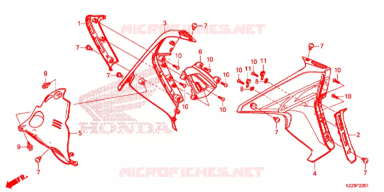 OUIES DE RADIATEUR (CRF250RL/RLA) Honda MOTO 250 CRF 2019  CRF250RLAK
