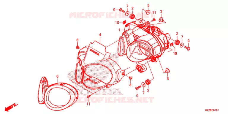 PHARE (CRF250RL/RLA) Honda MOTO 250 CRF 2019  CRF250RLK