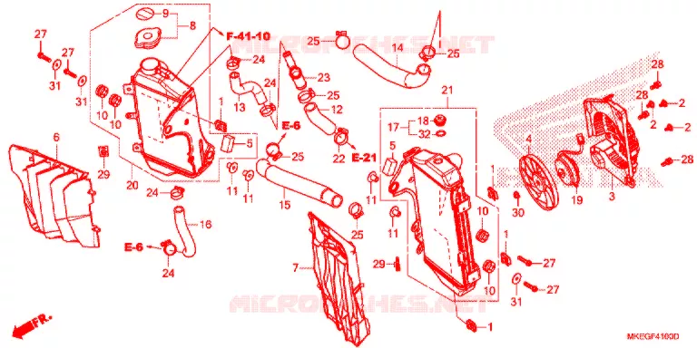 RADIATEUR Honda MOTO 450 CRF 2020  CRF450LL