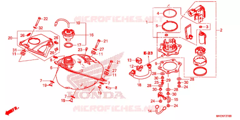 RESERVOIR A CARBURANT (CRF450R/RWE) Honda MOTO 450 CRF 2020  CRF450RWEL