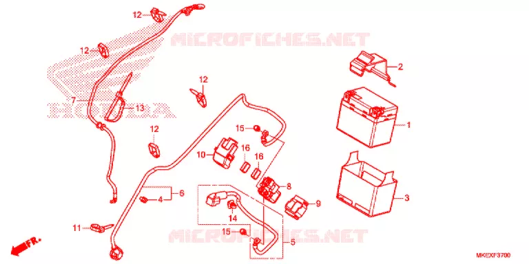 BATTERIE Honda MOTO 450 CRF 2021  CRF450XK