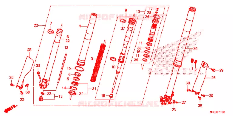 FOURCHE Honda MOTO 450 CRF 2019  CRF450XK