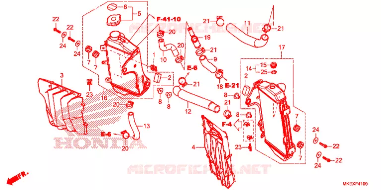 RADIATEUR Honda MOTO 450 CRF 2021  CRF450XK