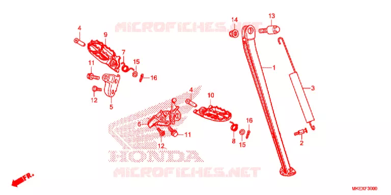 REPOSE PIED - BEQUILLE Honda MOTO 450 CRF 2023  CRF450XK